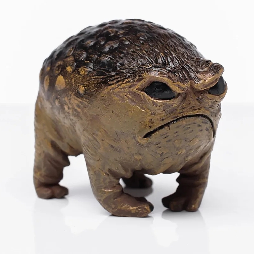 Realistic Brown Toad Reptile Figurine